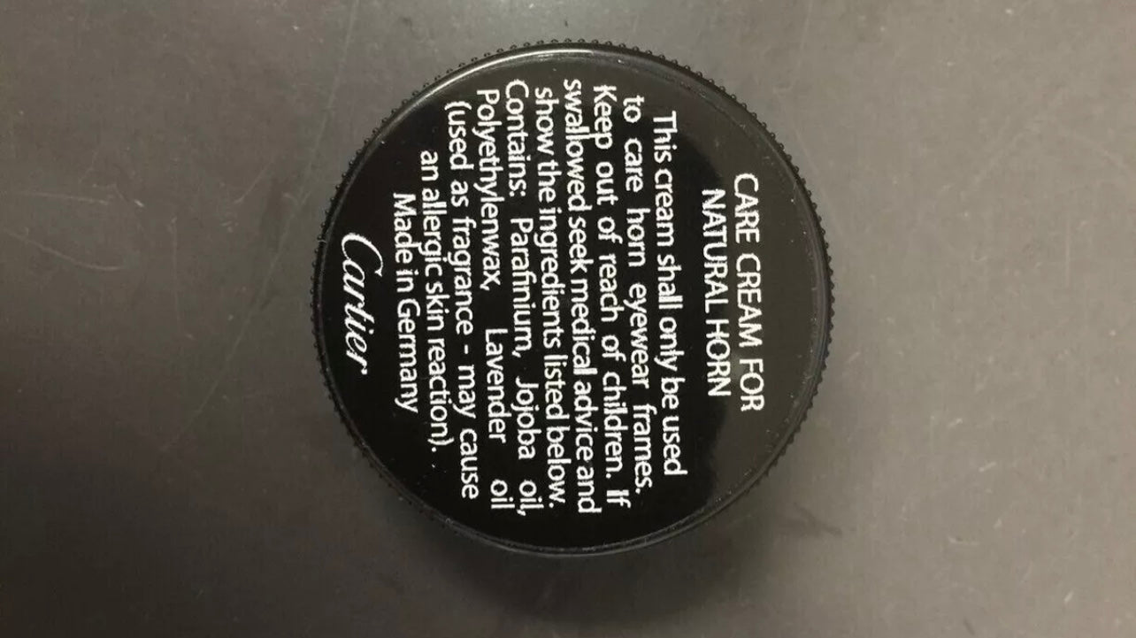 5 QTY OF OEM Cartier buffalo Horn Sunglasses Eyeglasses Maintenance Creme Moisturizer